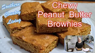 Chewy Peanut  Butter Brownies