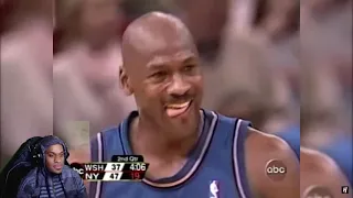 ReignReacts - 40 Year Old Michael Jordan Last Game vs Knicks at MSG 39 Points Full Highlights