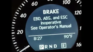 Mercedes GLK 350 X204 Brake EBD, ABS, and ESC Inoperative - wheel speed sensor anomoly?