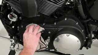 How To Clean Your Motorcycle's Wrinkle Black Engine | #HarleyDavidson