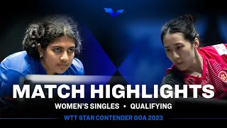 Swastika Ghosh vs Zhu Chengzhu | WS Qual | WTT Star Contender Goa 2023