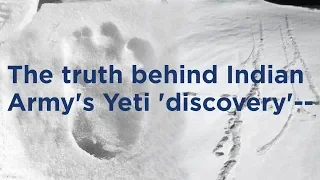 Yeti 'Discovery': Indian Army on the Wrong Track