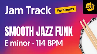 Smooth Jazz Funk Jam Track in E minor (for drums) "Silky" - BJT #122