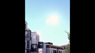 Moon getting hit by an asteroid view from earth