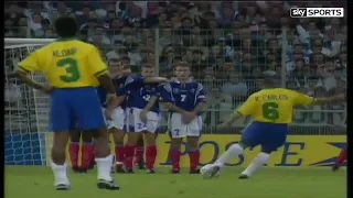 Roberto Carlos free kick #football #brazil