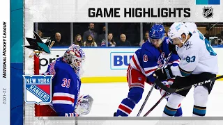 Sharks @ Rangers 12/3/21 | NHL Highlights