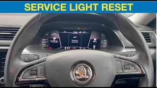 2019 on Skoda Superb service light reset oil & inspection