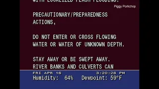 EAS PDS Flash Flood Emergency/Warning (Dam Break) Southern Mississippi NOAA Weather radio