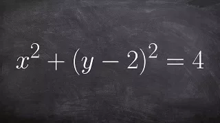 Rectangular to polar equation conversion