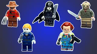 Custom Lego Horror Icons [Chucky, Jason Voorhees, Freddy Krueger, Michael Myers, Ghostface] 4K