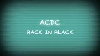 "Back In Black" (Sped up)