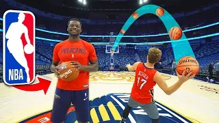 NBA Stadium Basketball TRICKSHOTS vs Julius Randle