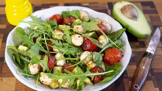 Italian-style avocado salad. It is done in 5 minutes