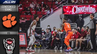 Clemson vs. NC State Condensed Game | 2021-22 ACC Men’s Basketball