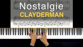 Nostalgia - Clayderman - Piano with sheet music