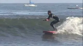 Surfing Santa Cruz -  Capitola Village.  Great Surf for Everyone