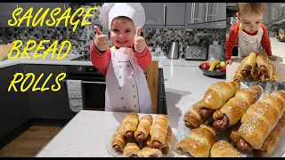 Homemade Sausage Bread Rolls - (Chinese Hot Dog Buns) - Junior Chef Kevin