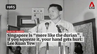 Singapore is "like the durian"; try and squeeze it, you get hurt: Lee Kuan Yew | From the archives