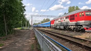 Скорый поезд на станции Вырица (На Оредеж)