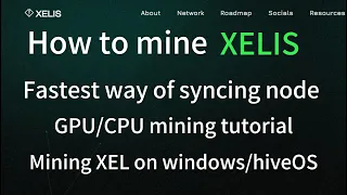How to mine XELIS(XEL) on windows and hiveOS | Fastest way of syncing node | GPU/CPU mining tutorial