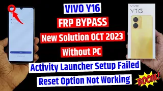 Vivo Y16 Frp Bypass | New Solution Oct 2023 | All Vivo Android 12 Frp Bypass (101% working)