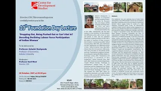 Foundation Day Lecture on October 20, 2021 by Prof. Ashwini Deshpande, Ashoka University