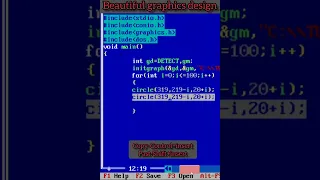 #38 C programming | Graphics design in c | #teach_techno #for_loop #graphicdesigner #shorts