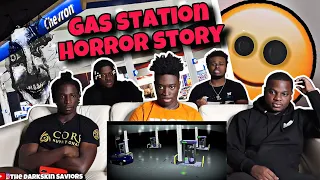 True Gas Station ⛽️😱 Horror Story | Llama Art | REACTION