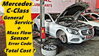 Mercedes C-Class C220 CDI General Service + Mass Flow Sensor Error Code | Total Cost ?