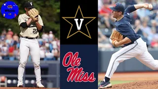 #2 Vanderbilt vs #18 Ole Miss Highlights (Leiter vs Diamond) | 2021 College Baseball Highlights