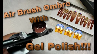 Gel Polish Ombre using my Air Brush Machine! | Kouture Nail Bar