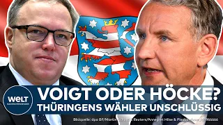 KAMPF UM THÜRINGENS SPITZE: Mario Voigt (CDU) vs. Björn Höcke (AFD)– Wählerschaft scheint gespalten