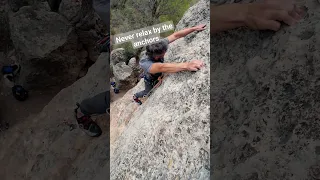 🇪🇸 This is why you should not relax before clipping the anchors! #climbing #escalada Margalef #climb