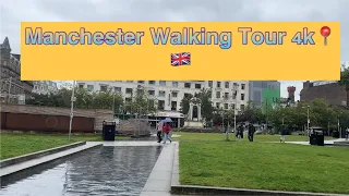 Manchester Walking Tour📍🇬🇧 4K 2023 Piccadilly Garden🍀🌴 || Market Street🛍🎎||