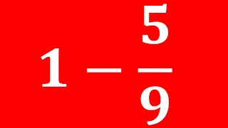 Subtraction of fraction from whole number | Subtracting fraction from whole number