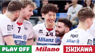 プレーオフ準々決勝・第4戦 🇮🇹 石川祐希 選手 Piacenza戦／フルセット大逆転／3rd set 途中〜試合後まで【Yuki Ishikawa】2024.3.24