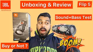 JBL Flip 5 20W Bluetooth Speaker | Unboxing & Review | Sound + Bass test | Buy or Not