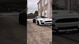 Black & white widebody ford mustang GT 🔥🔥