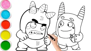 How to draw Oddbods Fuse, Pogo for Kids | Drawing, Coloring, Painting Oddbods| Satisfying art