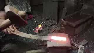 Knife Making - Making a Super Sharp Kurbani Knife From Rusted Leaf Spring-3