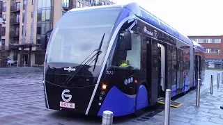 The First Translink Van Hool Glider Bendy Bus on display to the public  13/12/17 & 14/12/17