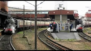 GREAT day, LMS take over York!!!! THREE steam tours into York in 90 minutes!! 18th November 2023