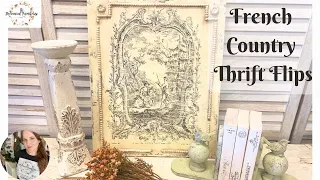 French Country Thrift Flips using IOD Moulds and Paint Inlays | Fusion Milk Paint | Chateau Decor