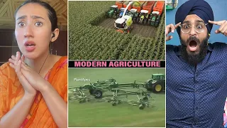 Indians React to Modern American Technology Agriculture Huge Machines