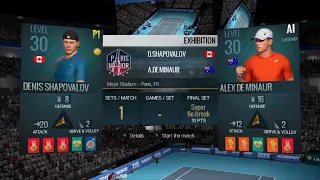 Tennis World Tour Alex De Minaur Vs Denis Shapovalov