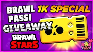 1K SUBSCRIBERS SPECIAL BRAWL PASS GIVEAWAY | Brawl Stars