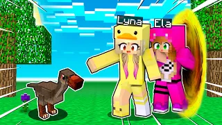 VIAJAMOS AL PASADO CON ELA Y ADOPTAMOS DINOSAURIOS KAWAII EN MINECRAFT!!