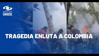 Primeras imágenes del helicóptero del Ejército que se accidentó en Bolívar