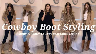 Autumn/Winter Cowboy Boot Outfit Styling 🤠 || Boohoo, Amazon Fashion & SHEIN