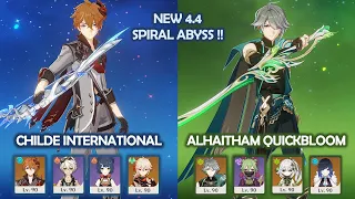 New 4.4 Spiral Abyss!! Childe International & Alhaitham Quickbloom - Genshin Impact